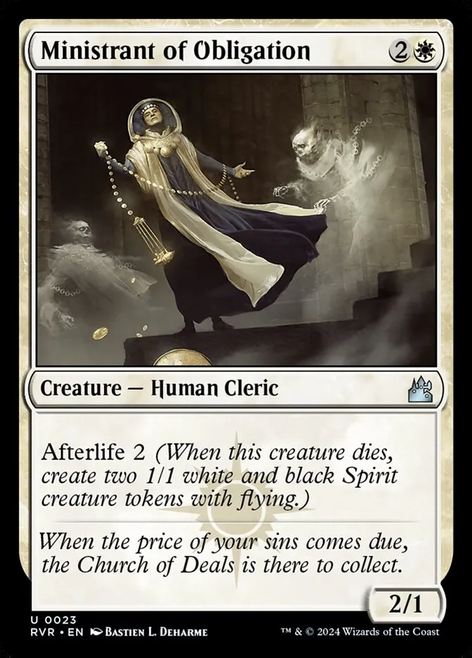 2024 Ravnica Remastered Ministrant of Obligation uncommon #23 uncommon card image