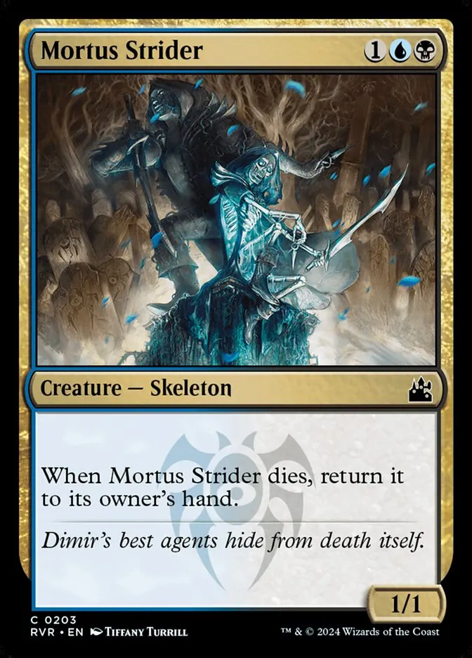 2024 Ravnica Remastered Mortus Strider #203 common card image
