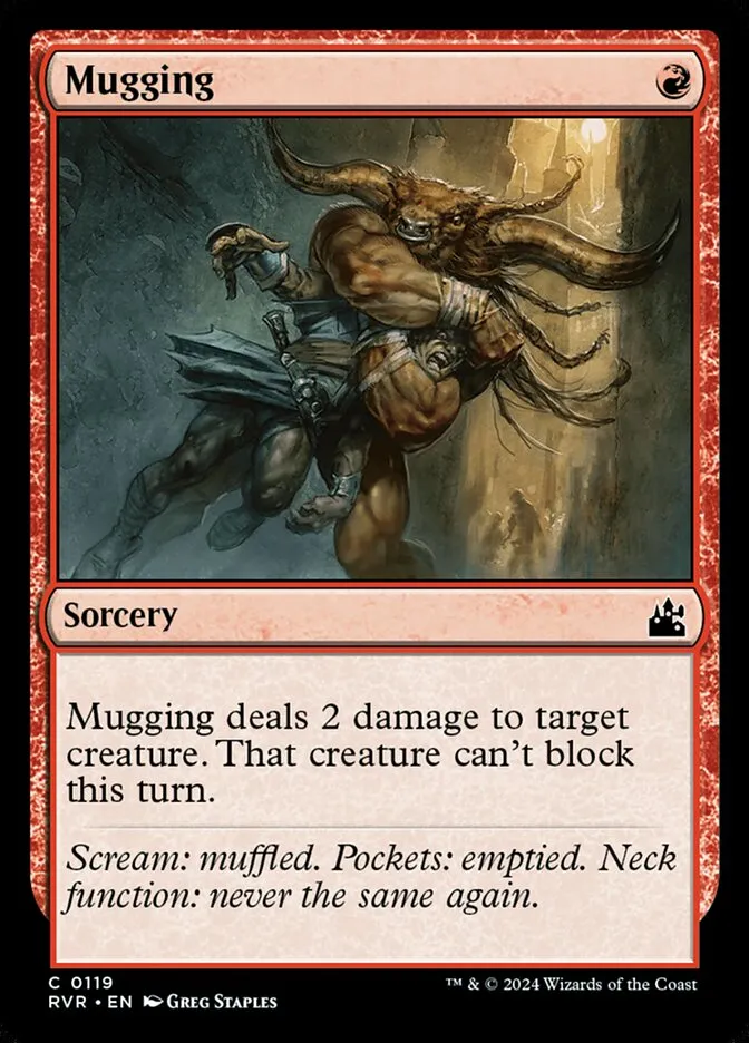 2024 Ravnica Remastered Mugging common #119 common card image