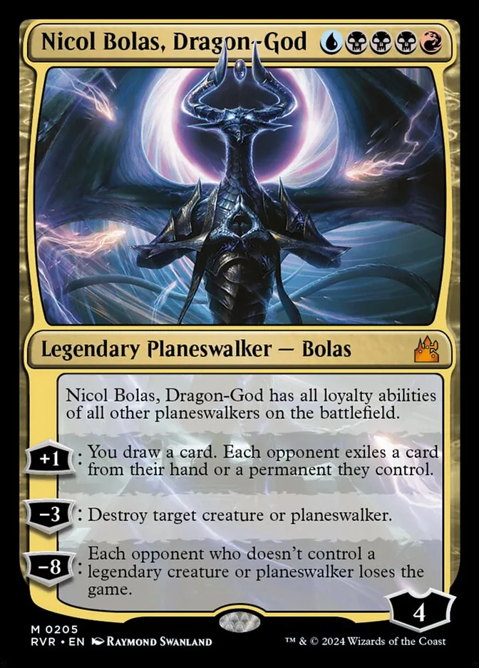 2024 Ravnica Remastered Nicol Bolas, Dragon-God mythic #205 mythic card image
