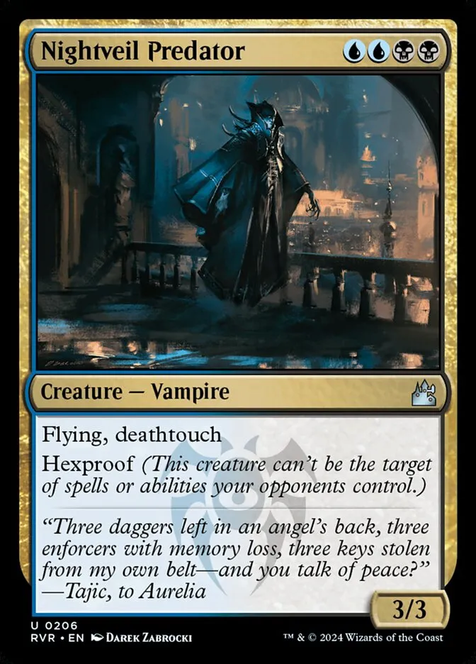 2024 Ravnica Remastered Nightveil Predator #206 uncommon card image
