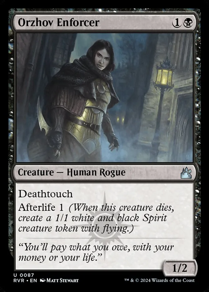 2024 Ravnica Remastered Orzhov Enforcer #87 uncommon card image