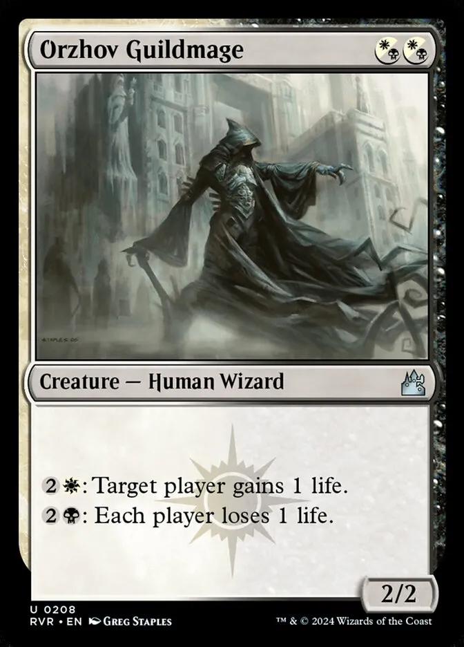 2024 Ravnica Remastered Orzhov Guildmage #208 uncommon card image
