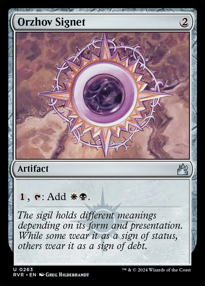 2024 Ravnica Remastered Orzhov Signet #263 uncommon card image