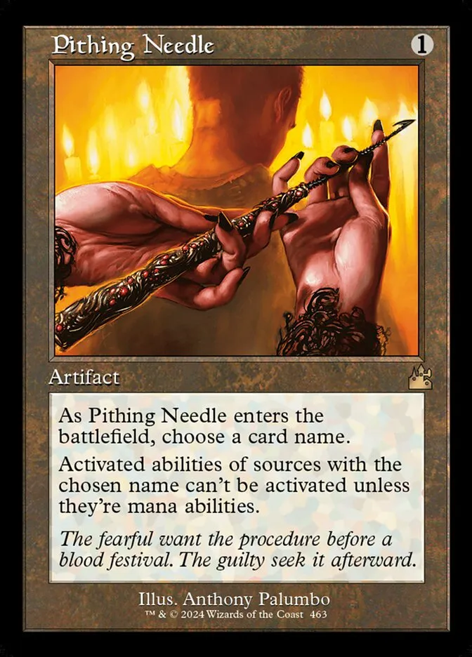 2024 Ravnica Remastered Pithing Needle #463 rare card image