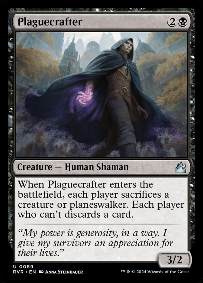 2024 Ravnica Remastered Plaguecrafter #89 uncommon card image