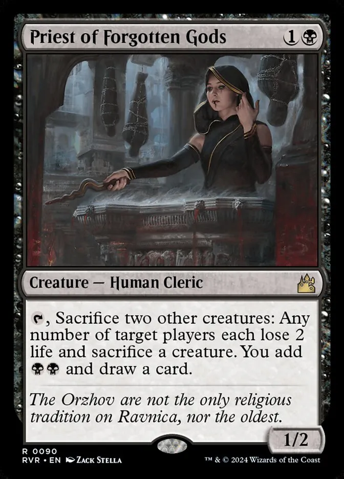 2024 Ravnica Remastered Priest of Forgotten Gods #90 rare card image