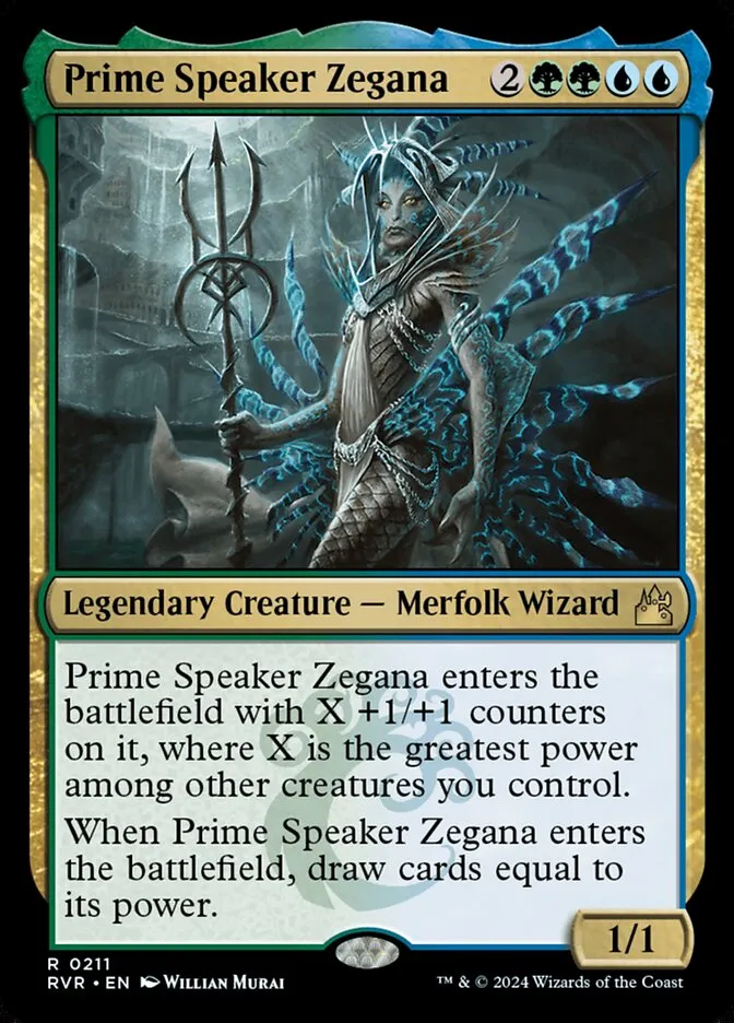2024 Ravnica Remastered Prime Speaker Zegana #211 rare card image