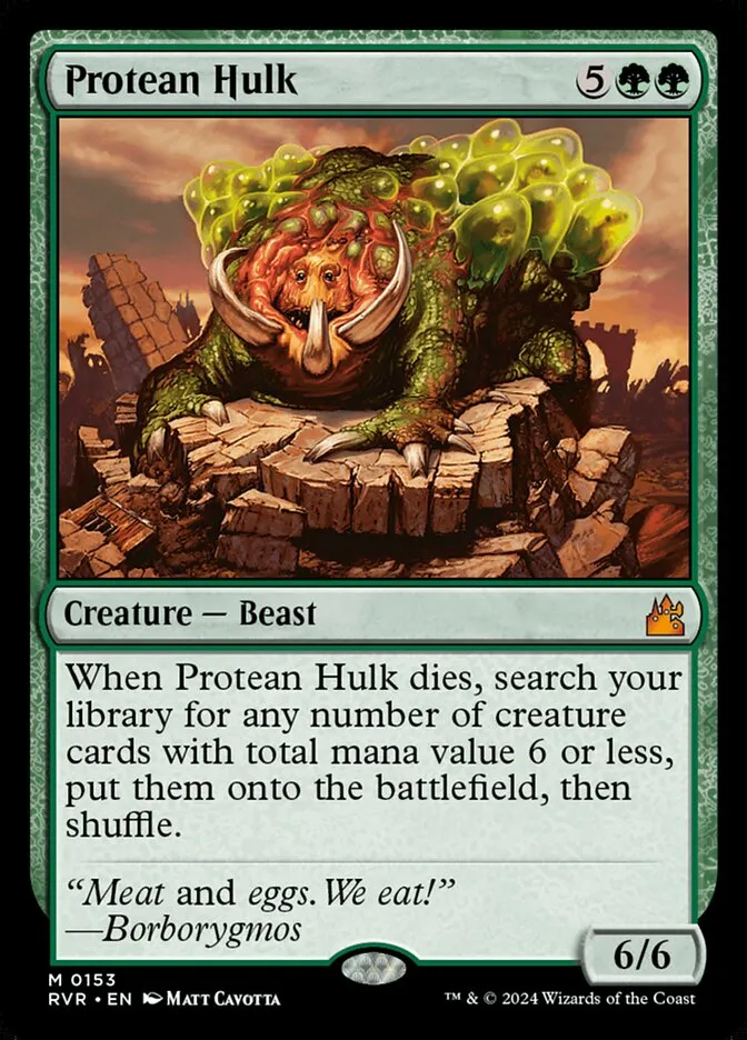 2024 Ravnica Remastered Protean Hulk mythic #153 mythic card image