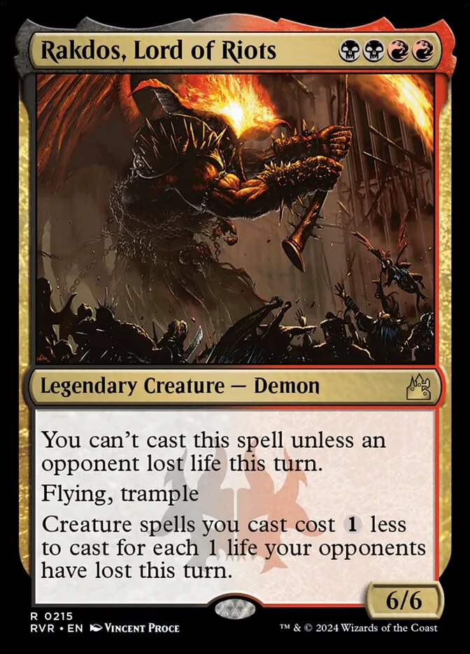 2024 Ravnica Remastered Rakdos, Lord of Riots #215 rare card image