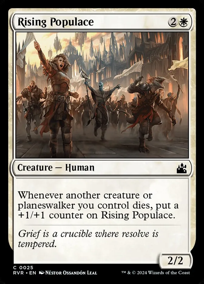2024 Ravnica Remastered Rising Populace common #25 common card image