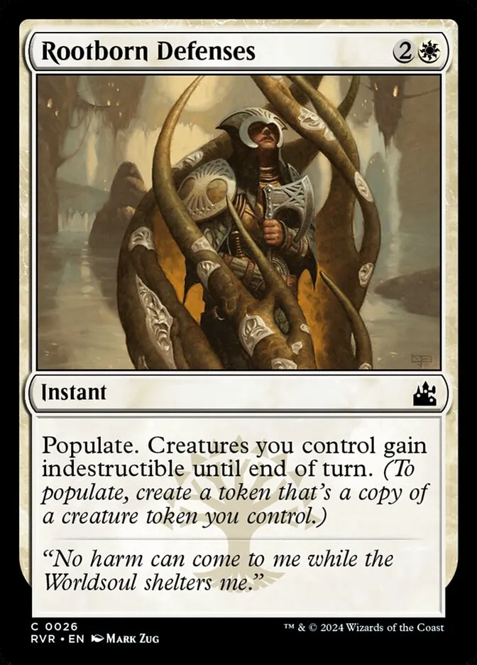 2024 Ravnica Remastered Rootborn Defenses common #26 common card image