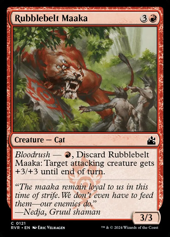 2024 Ravnica Remastered Rubblebelt Maaka #121 common card image