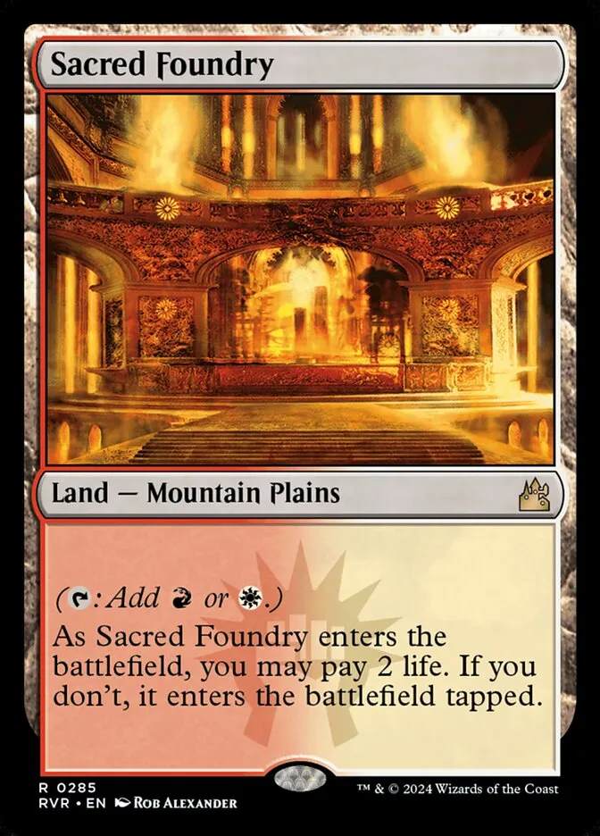 2024 Ravnica Remastered Sacred Foundry #285 rare card image