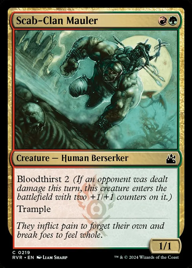 2024 Ravnica Remastered Scab-Clan Mauler #219 common card image