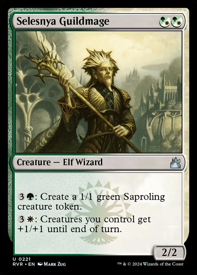 2024 Ravnica Remastered Selesnya Guildmage #221 uncommon card image