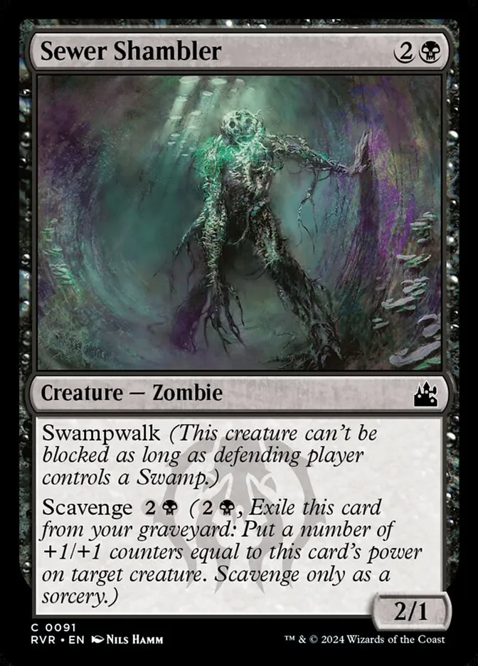 2024 Ravnica Remastered Sewer Shambler #91 common card image