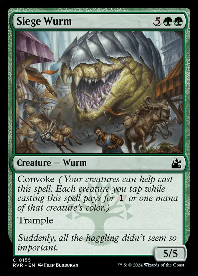 2024 Ravnica Remastered Siege Wurm #155 common card image