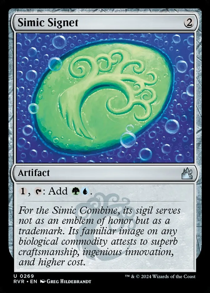 2024 Ravnica Remastered Simic Signet #269 uncommon card image