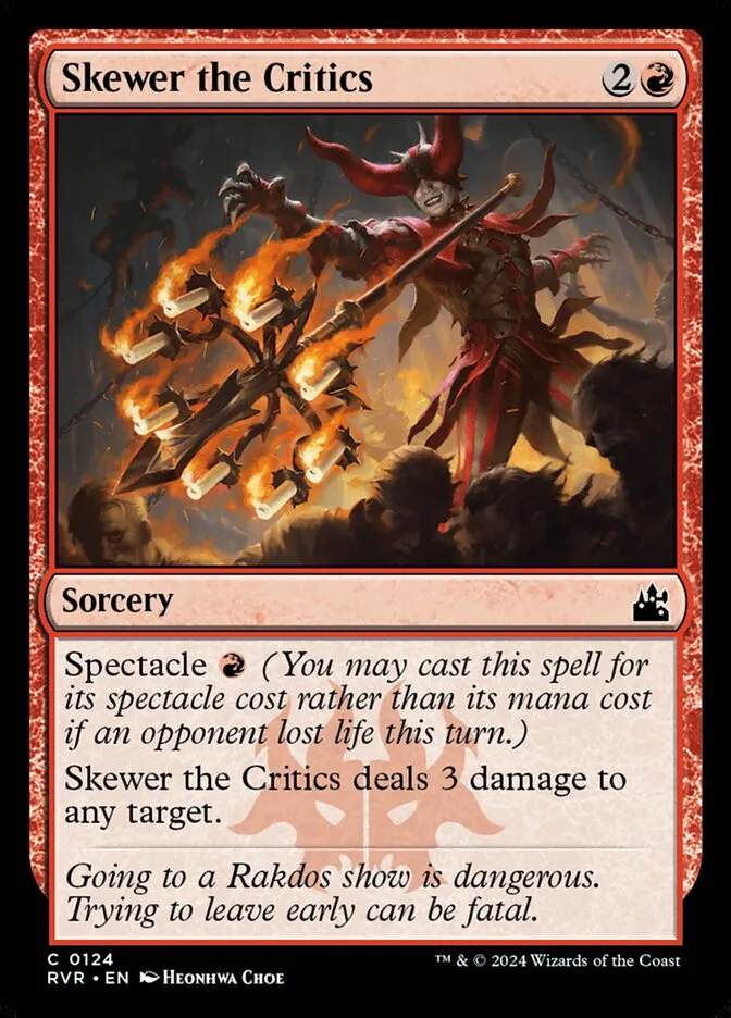2024 Ravnica Remastered Skewer the Critics #124 common card image