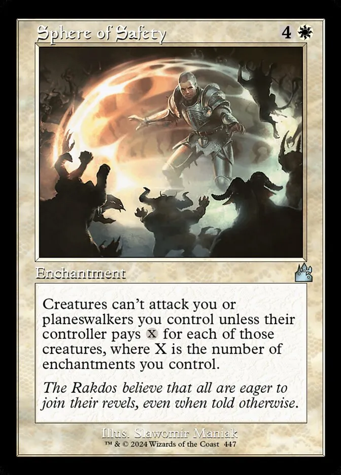 2024 Ravnica Remastered Sphere of Safety #447 uncommon card image