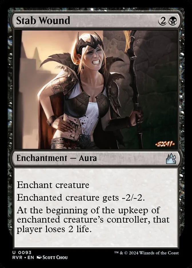 2024 Ravnica Remastered Stab Wound #93 uncommon card image