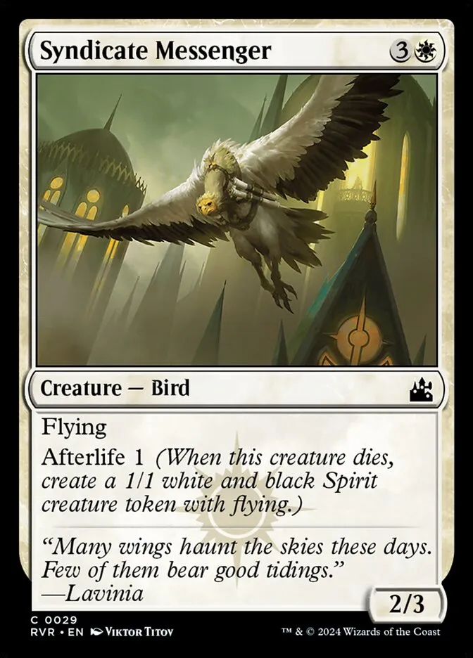2024 Ravnica Remastered Syndicate Messenger common #29 common card image