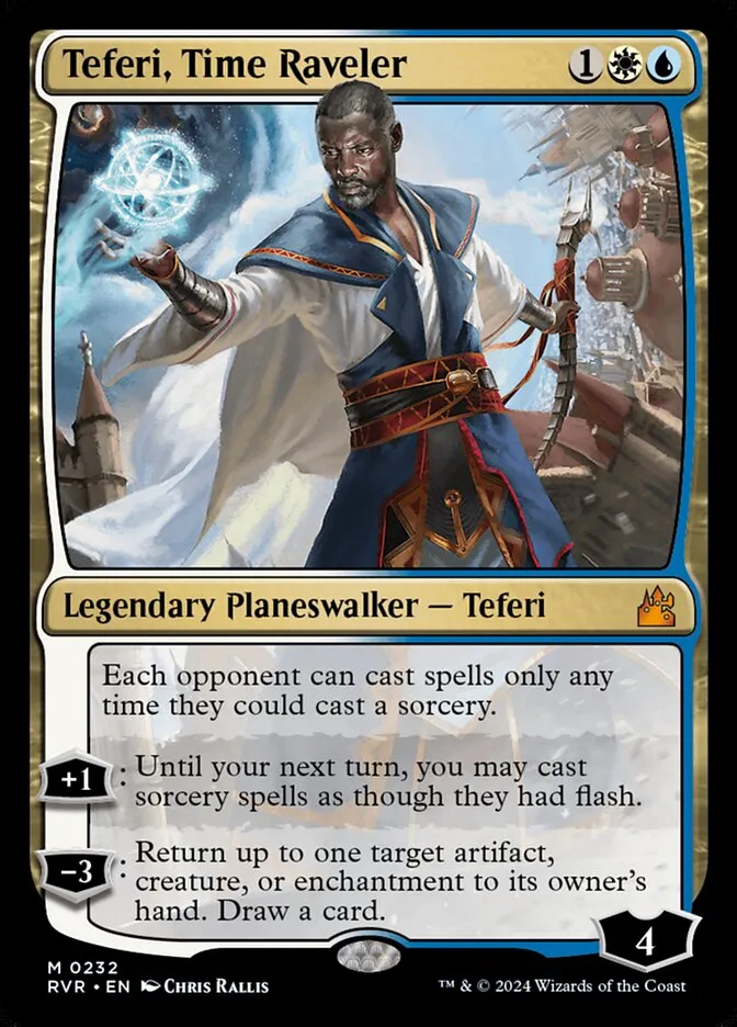 2024 Ravnica Remastered Teferi, Time Raveler mythic #232 mythic card image