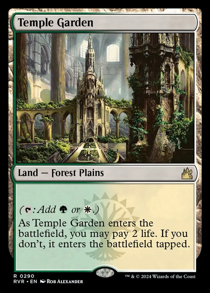 2024 Ravnica Remastered Temple Garden #290 rare card image