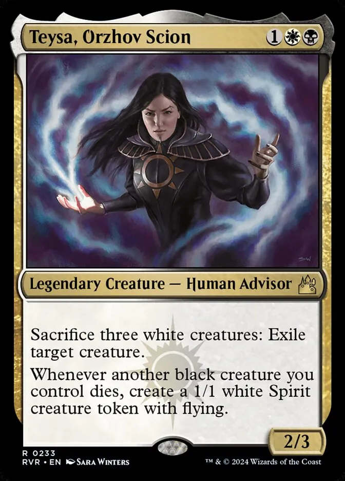 2024 Ravnica Remastered Teysa, Orzhov Scion #233 rare card image