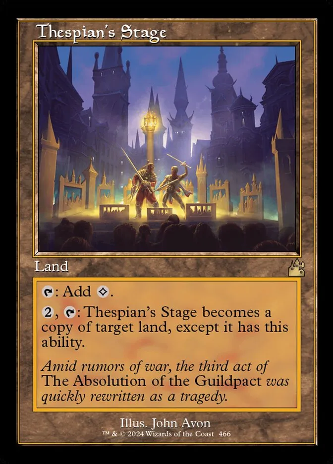 2024 Ravnica Remastered Thespian's Stage #466 rare card image