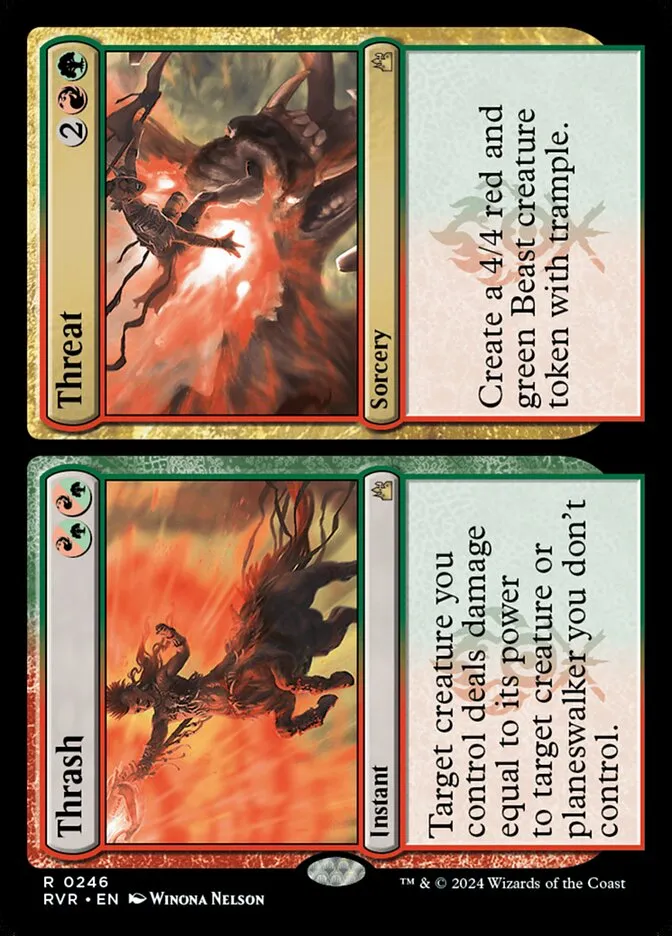 2024 Ravnica Remastered Thrash // Threat #246 rare card image