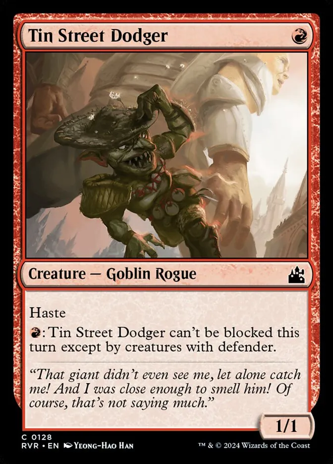 2024 Ravnica Remastered Tin Street Dodger #128 common card image