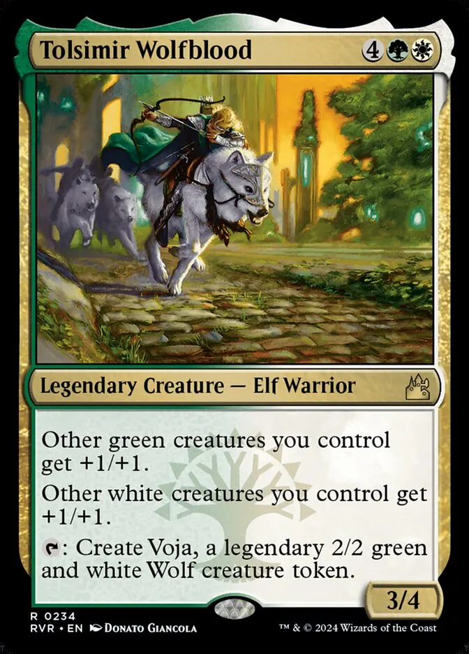2024 Ravnica Remastered Tolsimir Wolfblood #234 rare card image