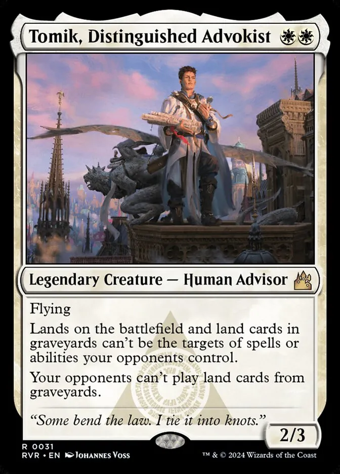 2024 Ravnica Remastered Tomik, Distinguished Advokist rare #31 rare card image