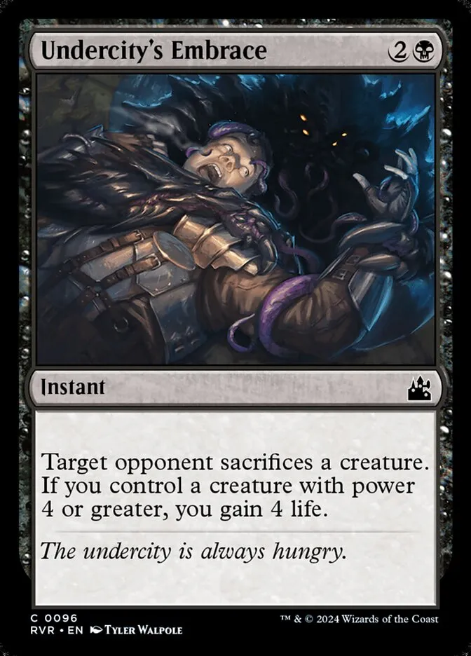 2024 Ravnica Remastered Undercity's Embrace #96 common card image