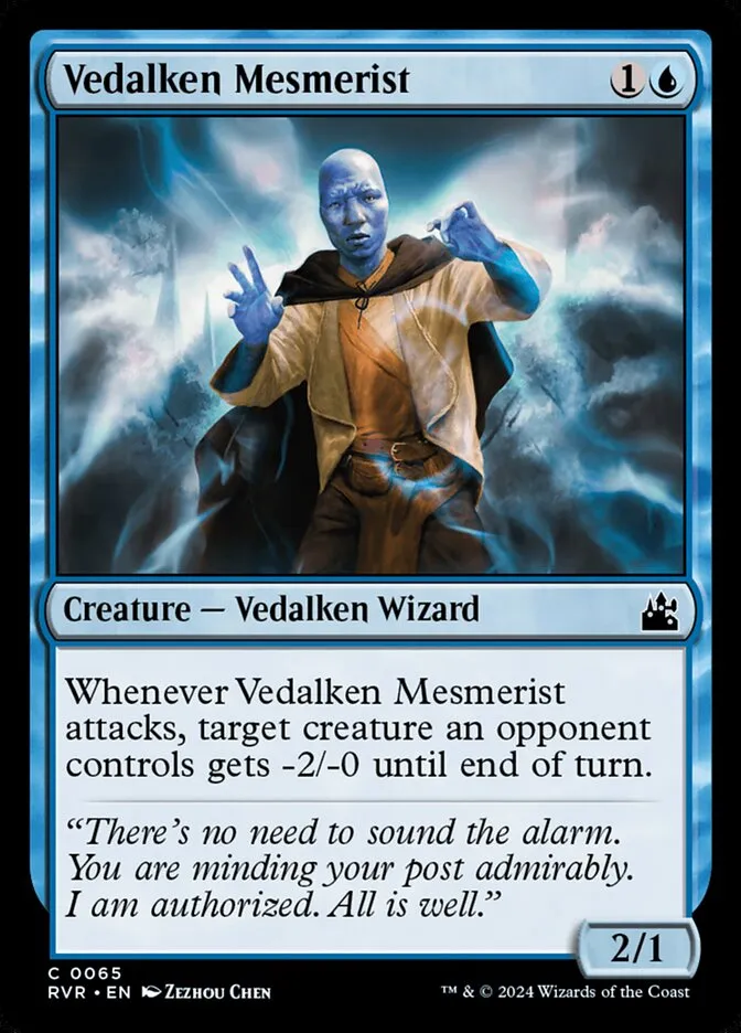 2024 Ravnica Remastered Vedalken Mesmerist common #65 common card image