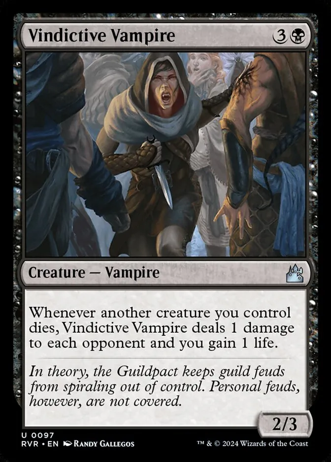 2024 Ravnica Remastered Vindictive Vampire #97 uncommon card image