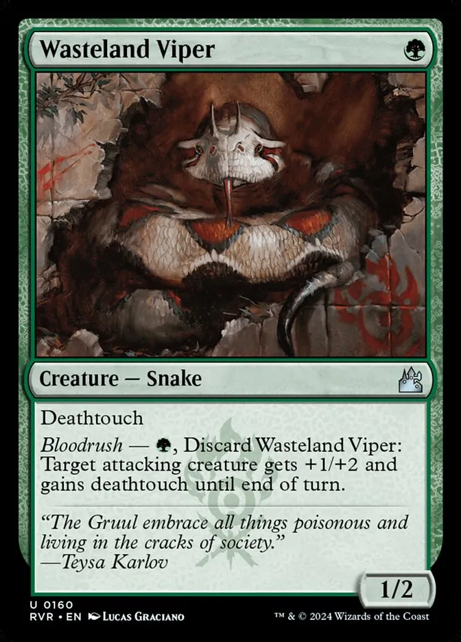 2024 Ravnica Remastered Wasteland Viper #160 uncommon card image