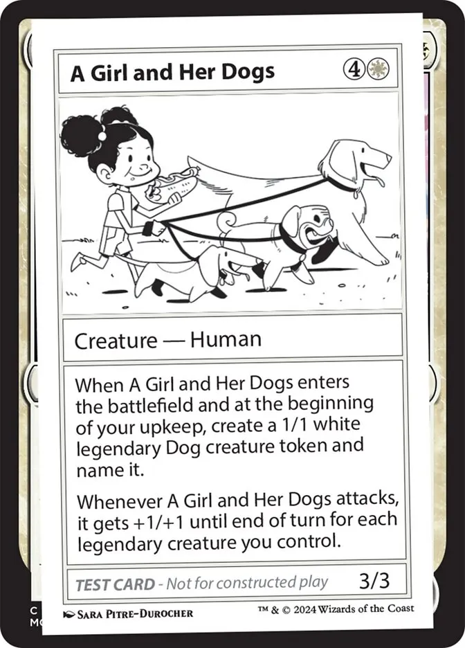 2024 Mystery Booster 2 A Girl and Her Dogs rare #515 unlisted card image