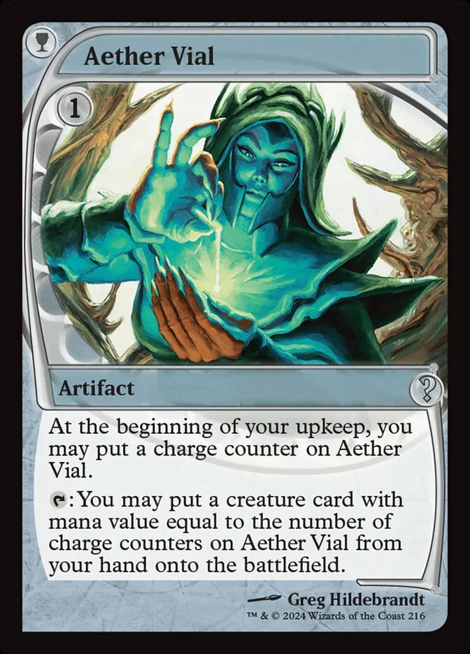 2024 Mystery Booster 2 Aether Vial uncommon #216 unlisted card image