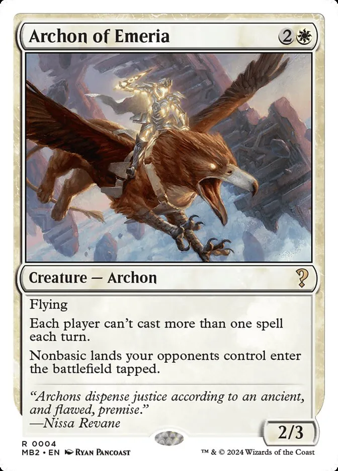 2024 Mystery Booster 2 Archon of Emeria rare #4 unlisted card image