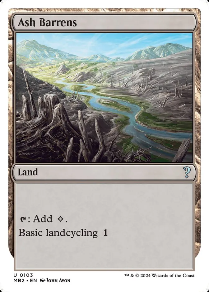 2024 Mystery Booster 2 Ash Barrens uncommon #103 unlisted card image