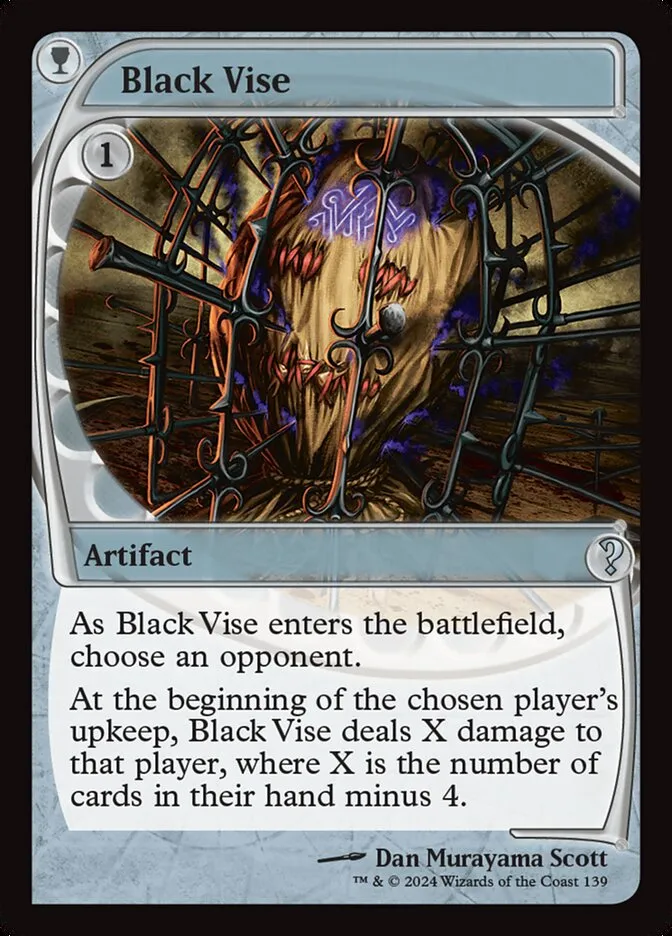 2024 Mystery Booster 2 Black Vise uncommon #139 unlisted card image
