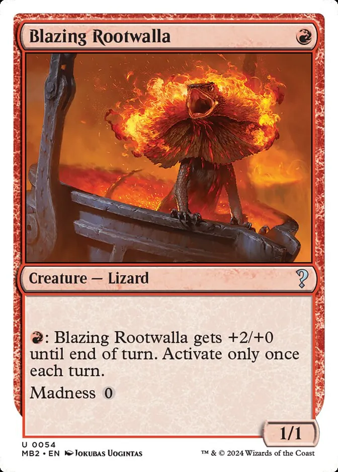 2024 Mystery Booster 2 Blazing Rootwalla uncommon #54 unlisted card image