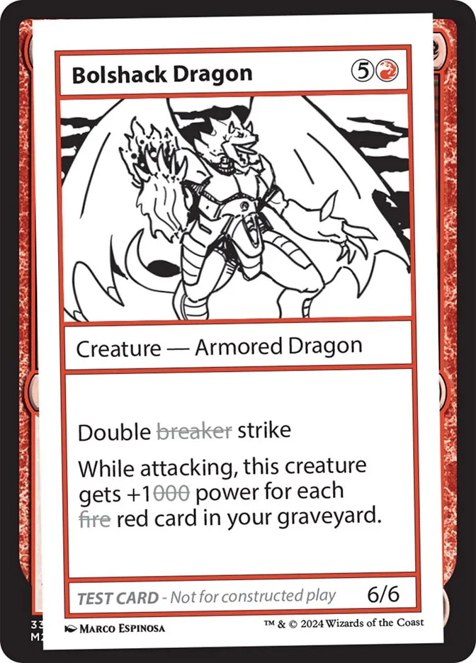 2024 Mystery Booster 2 Bolshack Dragon rare #558 unlisted card image