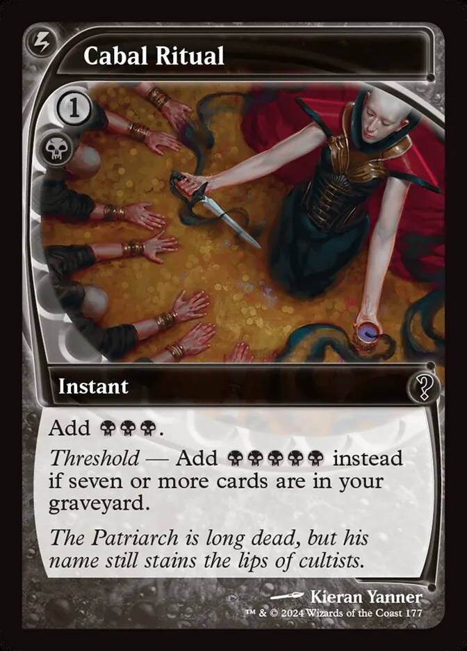 2024 Mystery Booster 2 Cabal Ritual common #177 unlisted card image
