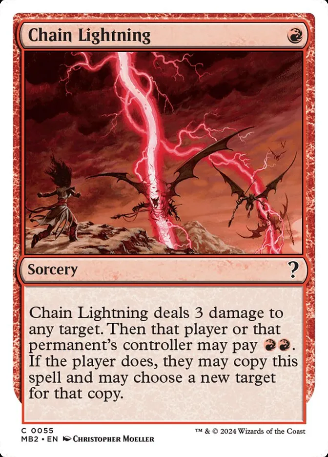 2024 Mystery Booster 2 Chain Lightning common #55 unlisted card image