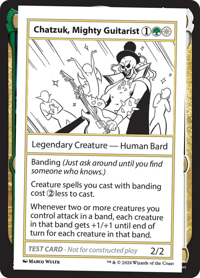 2024 Mystery Booster 2 Chatzuk, Mighty Guitarist rare #590 unlisted card image