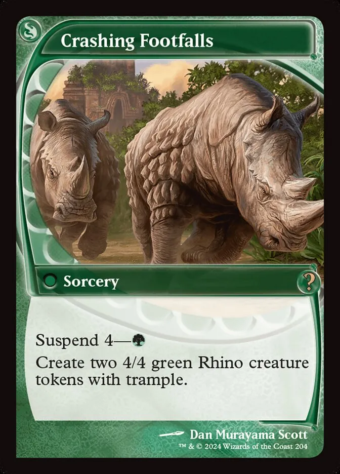 2024 Mystery Booster 2 Crashing Footfalls rare #204 unlisted card image